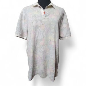 Nike Golf Polo Men's Medium US Open Hawaiian Floral Preppy Activewear Varsity